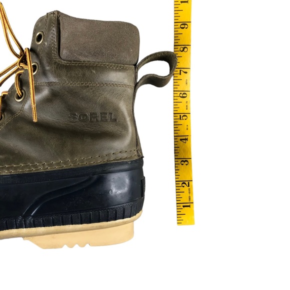 Sorel Mens Sz11 Green/Brown Cheyenne Waterproof Lace Duck Boot - Picture 9 of 14